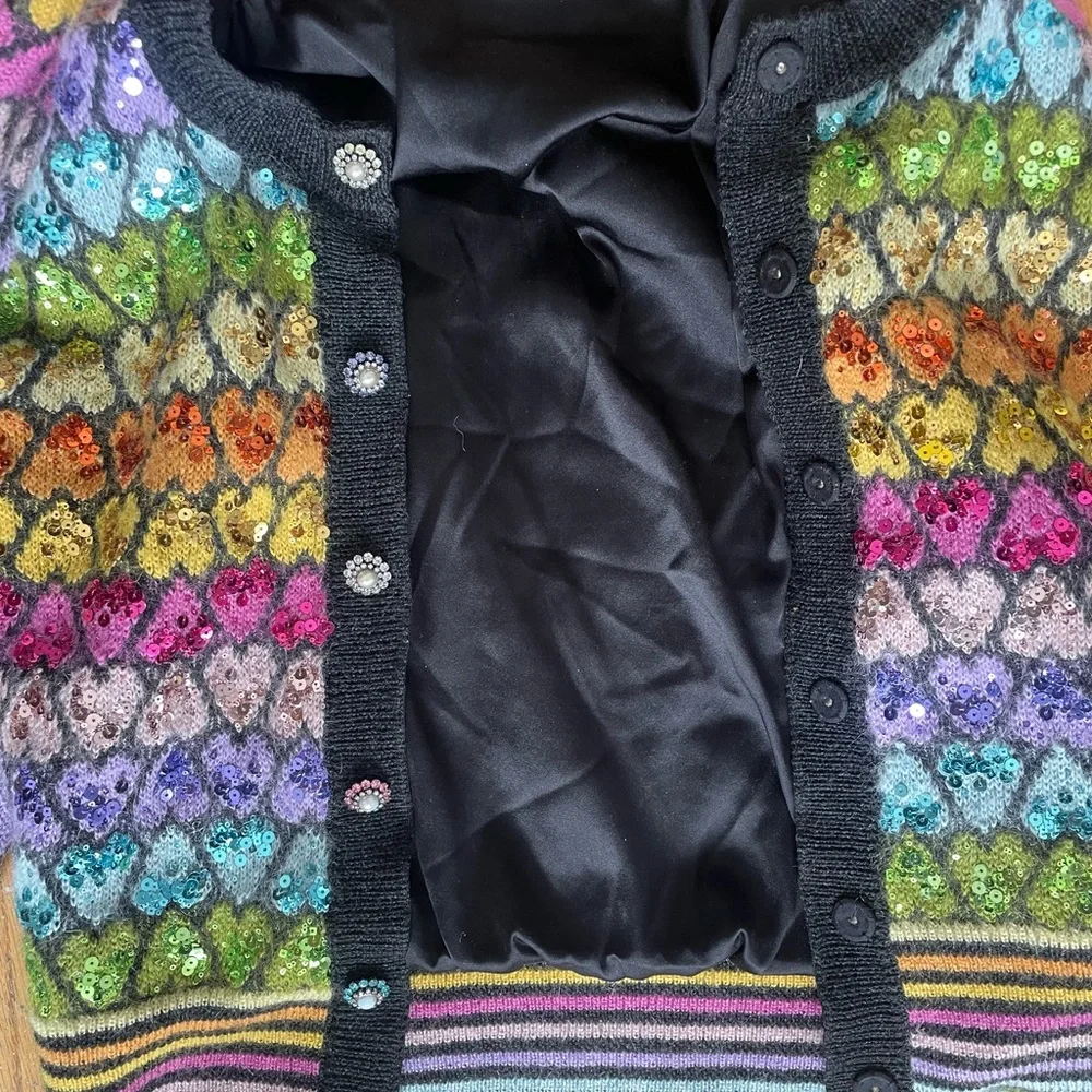 Marc Jacobs Hearts and Sequin Embellished Cardigan - Picture 10 of 14